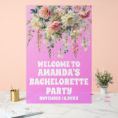 Begrüßungszeichen für lila Acryl-Bachelorett Acrylschild (Hochzeit)