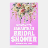 Begrüßungszeichen für lila Acryl-Brautparty Acrylschild (Vorderseite)