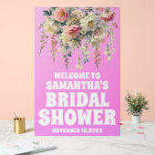 Begrüßungszeichen für lila Acryl-Brautparty Acrylschild (Hochzeit)