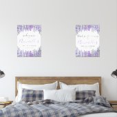 Begrüßungszeichen für Lila Brautparty Bilderwand Sets (Schlafzimmer)