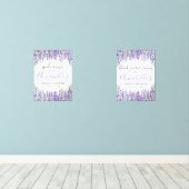 Begrüßungszeichen für Lila Brautparty Bilderwand Sets (Holzboden)