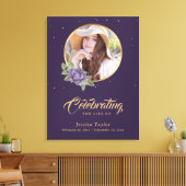 Begrüßungszeichen für lila Goldflora Leinwanddruck (Insitu (Wohnzimmer))