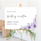 Begrüßungszeichen für lila Hochzeiten Poster