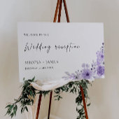 Begrüßungszeichen für lila Hochzeiten Poster