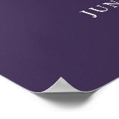 Begrüßungszeichen für lila moderne Monogramm Poster (Ecke)