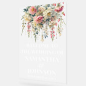 Begrüßungszeichen für mattierte Acrylblütenhochzei Acrylschild (Winkel)