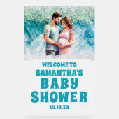 Begrüßungszeichen für mattierte Acrylic Beach Baby Acrylschild (Vorderseite)