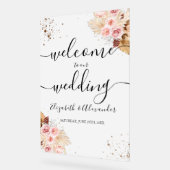 Begrüßungszeichen für mattierte Akryllische Hochze Acrylschild (Winkel)