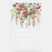 Begrüßungszeichen für mattiertes Acryl-Bachelorett Acrylschild (Vorderseite)