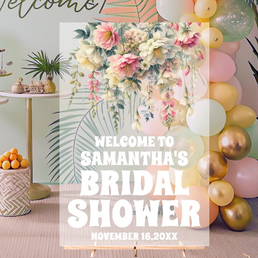 Begrüßungszeichen für mattiertes Acryl-Brautparty Acrylschild