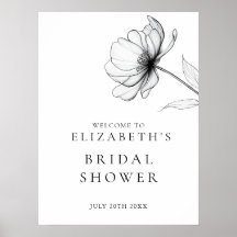 Begrüßungszeichen für Minimalistisch Chic Brautpar