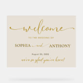 Begrüßungszeichen für Minimalistische Akryllische Acrylschild (Vorderseite)