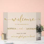 Begrüßungszeichen für Minimalistische Akryllische Acrylschild (Hochzeit)