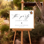 Begrüßungszeichen für Minimalistische Butterfly Poster