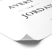 Begrüßungszeichen für Minimalistische Hochzeit | M Poster (Ecke)