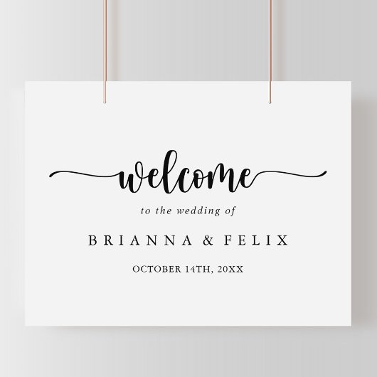 Begrüßungszeichen für Minimalistische Kalligrafie Poster