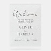 Begrüßungszeichen für Minimalistische Mattierte Ak Acrylschild (Vorderseite)