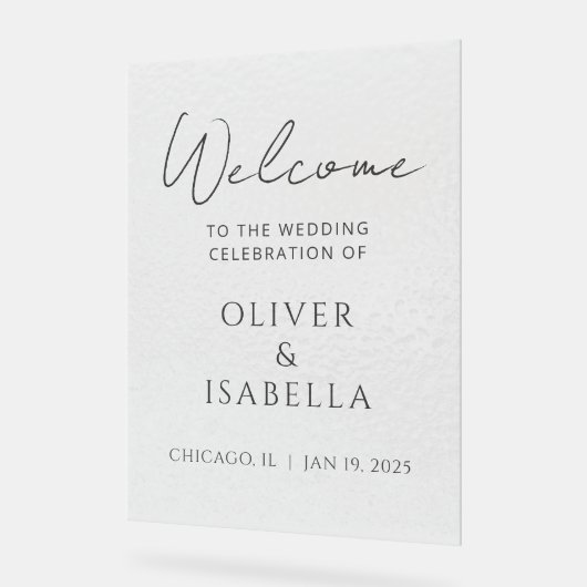 Begrüßungszeichen für Minimalistische Mattierte Ak Acrylschild (Winkel)