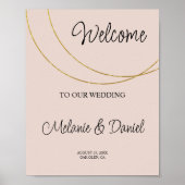 Begrüßungszeichen für Minimalistische Rings Poster (Vorne)