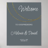 Begrüßungszeichen für Minimalistische Rings Poster (Vorne)