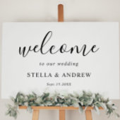 Begrüßungszeichen für Minimalistische Schwarz-Weiß Poster