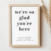 Begrüßungszeichen für Minimalistische Schwarz/Weiß Poster