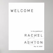 Begrüßungszeichen für Minimalistische Schwarz-Weiß Poster (Vorne)