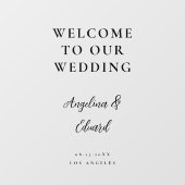 Begrüßungszeichen für Minimalistisches Script-Foto Fensteraufkleber (Blatt)