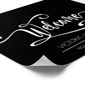 Begrüßungszeichen für moderne Hochzeiten Poster (Ecke)