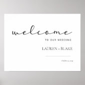 Begrüßungszeichen für moderne Script Poster (Vorne)