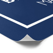 Begrüßungszeichen für Nautic Anchor Baby Dusche Poster (Ecke)