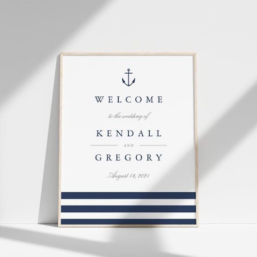 Begrüßungszeichen für Nautic Anchor Poster