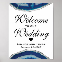 Begrüßungszeichen für Navy Blue Wedding | Bis Poster