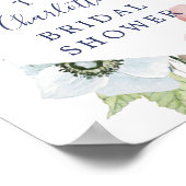Begrüßungszeichen für Navy & Blush-Brautparty Poster (Ecke)