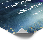 Begrüßungszeichen für Navy Gold Poster (Ecke)