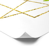 Begrüßungszeichen für Navy und Baby Blue Floral Ba Poster (Ecke)