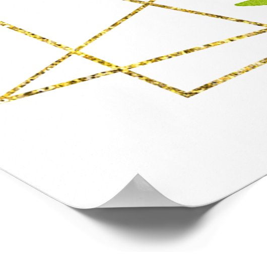 Begrüßungszeichen für Navy und Baby Blue Floral Ba Poster (Ecke)