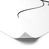 Begrüßungszeichen für Navy- und Blush-Baby-Dusche Poster (Ecke)