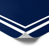 Begrüßungszeichen für Navy und White Nautical Anch Poster (Ecke)