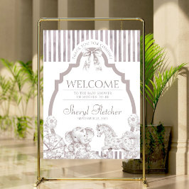 Begrüßungszeichen für neutrale Kinderdusche Poster