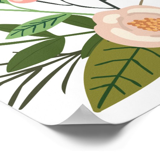 Begrüßungszeichen für Peach Meadow Bridal oder Bab Poster (Ecke)