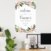 Begrüßungszeichen für Peach Meadow Bridal oder Bab Poster (Heimbüro)