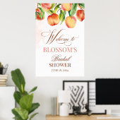 Begrüßungszeichen für Peach Poster (Heimbüro)