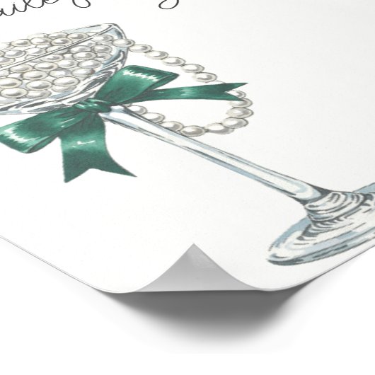 Begrüßungszeichen für Perl- und Bow-Brautparty Poster (Ecke)