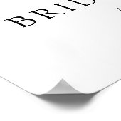 Begrüßungszeichen für Perlen und Prosecco-Brautpar Poster (Ecke)