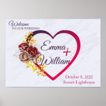 Begrüßungszeichen für personalisierte Hochzeit