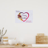 Begrüßungszeichen für personalisierte Hochzeit Poster (Küche)