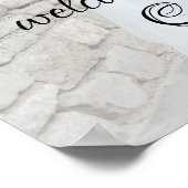 Begrüßungszeichen für personalisierte Hochzeit Poster (Ecke)
