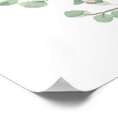 Begrüßungszeichen für Pfirsich und Rosa Poster (Ecke)