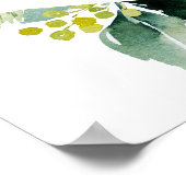 Begrüßungszeichen für Pfirsich und Weißes Brautpar Poster (Ecke)